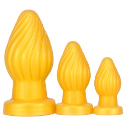 spiral silicone butt plug