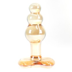 three ball glass anal plug